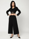 V-neck Crop Top With Matching Pant