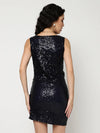 Blingy Overlap Style Sequin Dress