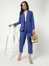 Solid Bright Colored Blazer With Pant Set