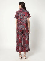 Multicolor Abstract Digital Printed Shirt Top With Pant Set