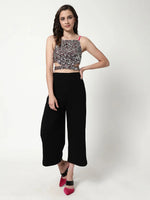 Seqin Back Tie-up Top With Pant Set