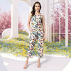 Digital Printed Sleeveless Waistcoat Top With Pant Set