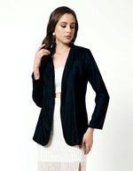 Solid Front Open Soft Blazer