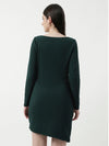 Solid Overlap Dress With Zipper Detailing