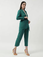 Solid Stylish Blazer With Matching Pant Set-ZLCO10063-XS