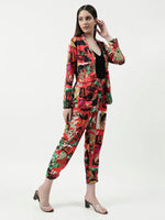 Picasso Digital Printed Blazer With Matching Pant Set