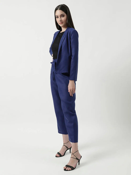 Solid Stylish Blazer With Matching Pant Set-ZLCO10064-XS