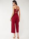 Solid Strappy Sequin Detail Jumpsuit