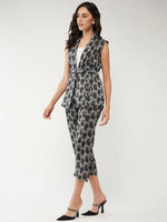 Printed Sleeveless Waistcoat Style Top With Pant Set