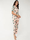 Floral Printed Lounge Shirt With Pant Set