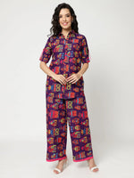 Fusion Owl Printed Lounge Pant Set