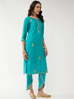 Fusion Embroidered Pastel Kurta