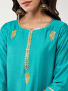 Fusion Embroidered Pastel Kurta