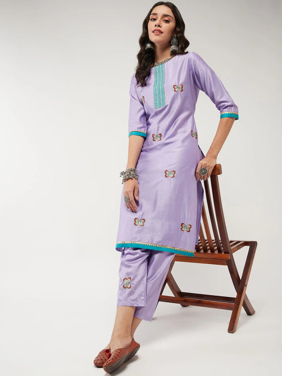 Fusion Embroidered Placket Kurta