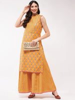 Wedding Inspired Sleeveless Digital Printed Kurta With Palazzo Set