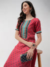 Wedding Inspired Digital Printed Yoke With Lace Kurta With Flared Palazzo Set