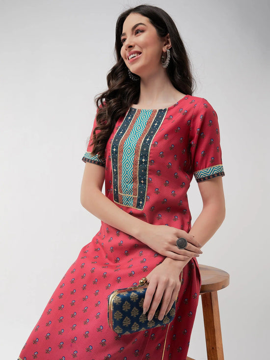 Wedding Inspired Digital Printed Yoke With Lace Kurta With Flared Palazzo Set