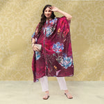 Wedding Inspired Digital Big Floral Printed Kaftan Kurta