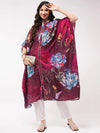 Wedding Inspired Digital Big Floral Printed Kaftan Kurta