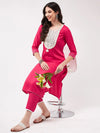 Festive Embroidered U- Neck-Patch Kurta With Laces