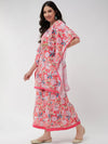 Wedding Inspired Digital Floral Printed Kaftan Style Kurta