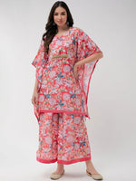 Wedding Inspired Digital Floral Printed Kaftan Style Kurta