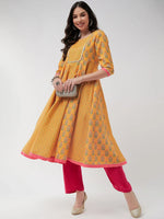 Wedding Inspired Digital Printed Kalidaar Flared Kurta