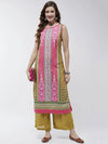 Jaipur Haat Placement Sleeveless Kurta-PK4409GRN-S