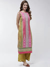 Jaipur Haat Placement Sleeveless Kurta-PK4409GRN-S