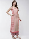 Jaipur Haat Strappy Placement Kurta-PK4407PNK-S