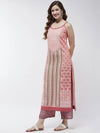 Jaipur Haat Strappy Placement Kurta-PK4407PNK-S