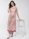 Jaipur Haat Strappy Placement Kurta-PK4407PNK-S