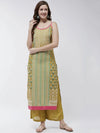 Jaipur Haat Strappy Placement Kurta-PK4407GRN-S