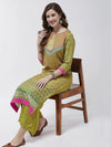 Jaipur Haat V-Shape Placement Kurta-PK4406GRN-S