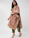 Brocade Jacquard Festive Kurta With Dupatta And Matching Pants-PKC10203-S