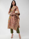 Brocade Jacquard Festive Kurta With Dupatta And Matching Pants-PKC10203-S