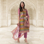 Brocade Jacquard Festive Kurta With Dupatta And Matching Pants-PKC10202-S