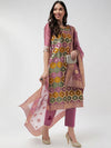 Brocade Jacquard Festive Kurta With Dupatta And Matching Pants-PKC10202-S