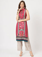 Wedding Inspired Sleeveless Digital Printed Kurta