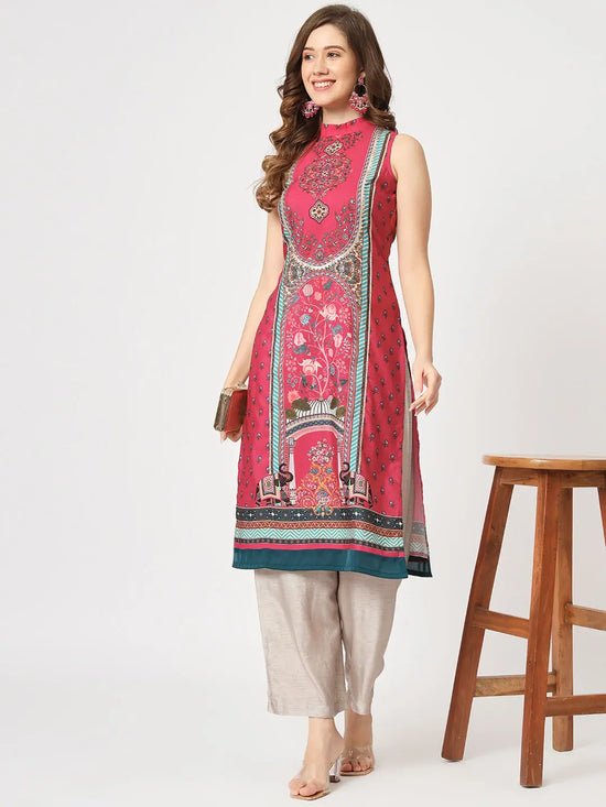 Wedding Inspired Sleeveless Digital Printed Kurta