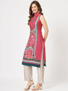 Wedding Inspired Sleeveless Digital Printed Kurta