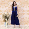 Festive Buta Embellished Jumpsuit With Lace