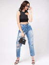 Solid Asymmetric Cut-Out Rib Crop Top