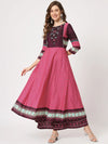 Mughal Printed Flared Kurta-PK4324PNK-S