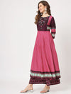 Mughal Printed Flared Kurta-PK4324PNK-S