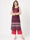 Mughal Printed Sleeveless Kurta-PK4326PNK-S