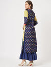 Mughal Straight Kurta With Crew Neck-PK4321YLW-S