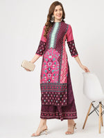 Mughal Straight Kurta With Crew Neck-PK4321PNK-S