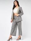 Solid Pastel Blazer And Pant Set-ZLCO10020GREY-XS