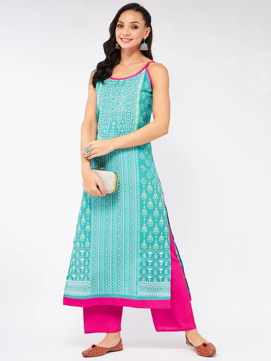 Jaipur Haat Strappy Placement Kurta-PK4407-S